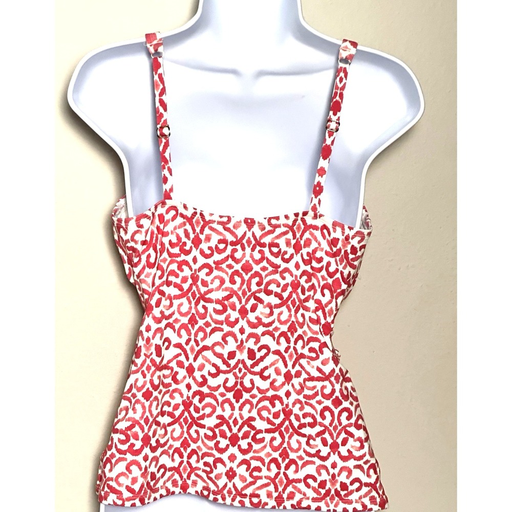 Tommy Bahama Women's Tankini Top Size M Pink White Swimsuit Top - Picture 13 of 16